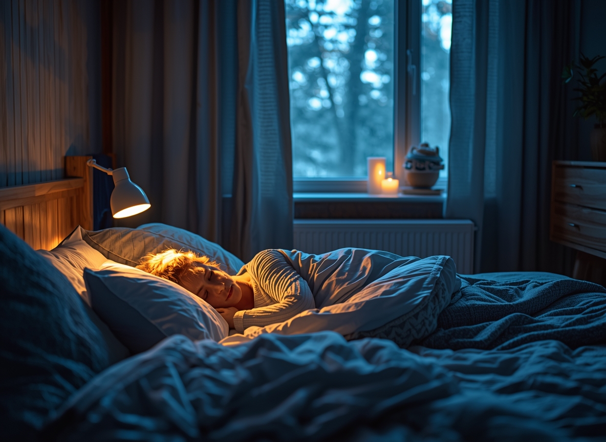 Abstract illustration of calm night rest